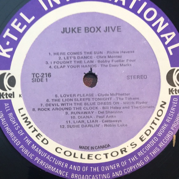 K-Tel Juke Box Jive 25 original hits vintage vinyl album - Picture 3 of 4